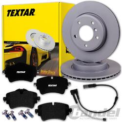 TEXTAR BREMSSCHEIBEN + BELÄGE VORNE passend für BMW 2er Active Tourer F45 F46VA 294x22mm // Komplett mit Warnkontakt