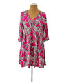 KAPALUA romantisches Kleid A-Linie Blume Muster romantisch pink rosa Gr.40