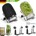 2x 1000ml Sprossenglas Set Keimglas Keimgerät Keimgläser mit Bodenschale Gestell