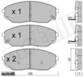 metelli 22-0515-0 Bremsbelagsatz für Scheibenbremse Bremsbelagsatz für Kia 