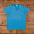 Vintage Lacoste T-Shirt mit einzelnen Stichen Logo M 80er Jahre hergestellt in den USA Polo Izod blau T-Shirt