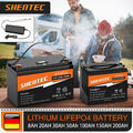 12V 200Ah 100Ah 50Ah LiFePO4 Lithium Akku Bluetooth BMS Solar Wohnmobil Boot RV