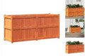 Pflanzkübel Blumenkübel Pflanzcontainer Pflanzgefäße Wachsbraun 150x50x70 Cm Mas
