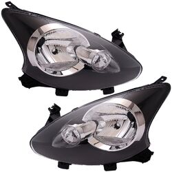 Scheinwerfer Set rechts + links für Toyota Aygo 2005-2014 Schwarz Klarglas H4