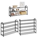 Schuhregal 3/4/5 Ebenen Schuhständer Metall Schuhaufbewahrung Schuh-Organizer