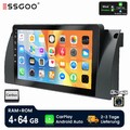 4+64G Android 14 Autoradio Carplay GPS Navi RDS WIFI KAM Für BMW 5er E39 7er E38