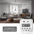 Zeitschaltuhr DC/AC 12V 16A LCD Digital-Display Programmierbar Timer Neu