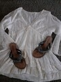 Koala Bay-Tunika-Bluse-L/XL-40-creme-Perlen-Spitze-Boho-Ibiza-Lieblingsstück