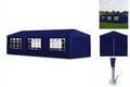 Pop-Up Profi Partyzelt Gartenzelt Viereckig 3x9 M Blau