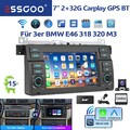 DAB+ Android 15 Apple Carplay Autoradio GPS WiFi 32GB Für BMW E46 3er 1998-2006