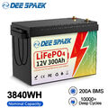 12V 300Ah LiFePO4 Lithium Batterie 200A BMS 15000+Zyklen Solar Wohnmobil Boot 