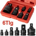 6-tlg Stecknuss Adapter Satz Schlagschrauber Nuss Set 1/4 3/8 1/2 auf 3/4 Zoll