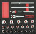 KS TOOLS SCS 1/2" Steckschlüssel-Satz, 26-tlg. in 2/3 Systemeinlage Slim Power