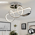 LED Wohn Schlaf Zimmer Raum Flur Leuchten modern dimmbar Decken Lampe Chrom/weiß