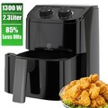 SUPERLEX Heißluftfritteuse 2.4L Dörren Heissluftfritteuse Air Fryer 85% weniger