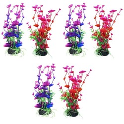  3 Count Plastikpflanzen Für Aquarien Kunststoff Wasserpflanzen Künstliche