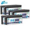 3PCS 24V 150AH Lithium Batterie LiFePO4 Akku 100A BMS für RV Solarbatterie Boot