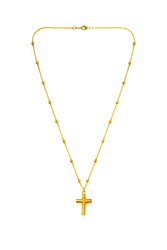 Kreuzkette Damen 18K vergoldet 925 Sterling Silber Halskette mit Anhänger