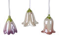 3er Set Deko Hänger FRÜHLINGSBLÜTEN H. 8+7cm mit Lüster Effekt Formano F25