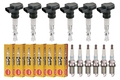 6x NTY Zündspule +6x NGK Zündkerze passend für VW Bora Variant 1J6 New Beetle