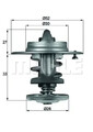Thermostat TX 80 83 MAHLE für DAIHATSU MAZDA ROVER TOYOTA MITSUBISHI