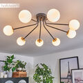 8-flammige Decken Lampe Leuchte Glas weiß Ess Wohn Schlaf Zimmer Kugelleuchte