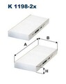 FILTRON Filter, Innenraumluft K 1198-2x für HONDA