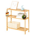 Bambus-Standregal Holzregal Bücherregal Büroregal Badregal Wohnregal Kansas
