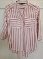 Gestreifte Bluse - Weiß/Rosa von Vero Moda - Gr. S - Neuwertig!
