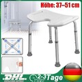 Badhocker höhenverstellbarer Duschhocker Duschstuhl 360° Drehbar Badehilfe Alu