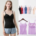 Langes Camisole Mit Integriertem Bh Verstellbarem Träger Tanktop Für Damen T- ▽