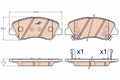 Bremsbelagsatz Scheibenbremse COTEC TRW GDB3548 für KIA HYUNDAI RIO UB RB ACCENT
