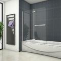 Badewannenaufsatz Faltwand Duschabtrennung NANO Glas Dusche Duschwand Glaswand