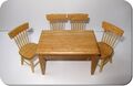 Miniatur, Puppenstube Tisch + 4 Stühle, Sitzgruppe, Neu