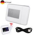 LCD Digitalwecker Uhr LED USB Snooze Alarm Tischuhr mit Projektion Wetteranzeige