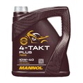 10W 40 4 Takt Motoröl 4 Liter MANNOL 4T Plus 10W40 Motorrad Öl API SL / JASO MA2