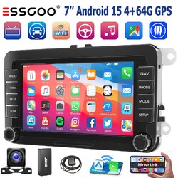 Für Caddy EOS Golf Jetta DAB+kam Chatgpt 4+64GB CarPlay Android 15 Autoradio GPS