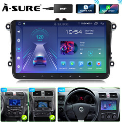 DAB+ Apple CarPlay Android 14 Autoradio GPS Für VW Golf 5 6 Passat Tiguan Touran
