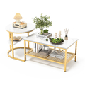 Couchtisch Rund, Satztisch 2er Set, Wohnzimmertisch,Beistelltisch Set, Sofatisch