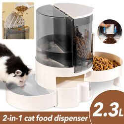 Wasser-und Futterspender Katzen Futterautomat Wasserspender Katzen Futterstation