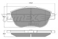 TOMEX Brakes Bremsbelagsatz, Scheibenbremse TX 16-25 für CITROËN DS PEUGEOT