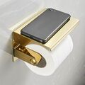 Edelstahl Toilettenpapierhalter WC Klopapierhalter Klorollenhalter Schwarz Gold
