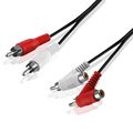 Chinch Kabel 2x auf 2x Cinch Cynch Stecker männlich & weiblich Kupplung Buchse