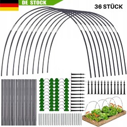 36X-Pflanztunnel Bögen Gartentunnel Reifen Folientunnel Bögen Gewächshaus Tunnel