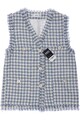 MANGO Weste Damen ärmellose Jacke Steppweste Kostümweste Gr. S Hellblau #9ak3b36