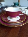 Reichenbach DDR Kaffeetasse mit Untertasse und Dessertteller Vintage GDR