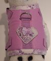 Softgeschirr  Brustgeschirr Hundegeschirr flieder lila Herz XS-M Welpen Hunde
