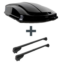 Dachbox LEVUP Space 530 Duo + Dachträger G3 Clop infinity für Kia Sorento III UM