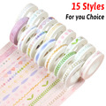 10m Bastel-Klebebänder Washi Tape Dekoband Deko DIY für Scrapbooking, Basteln