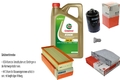 MAHLE Inspektionpaket 5 L Öl Castrol EDGE FST 5W-30 LL für Audi A3 1.8 TFSI